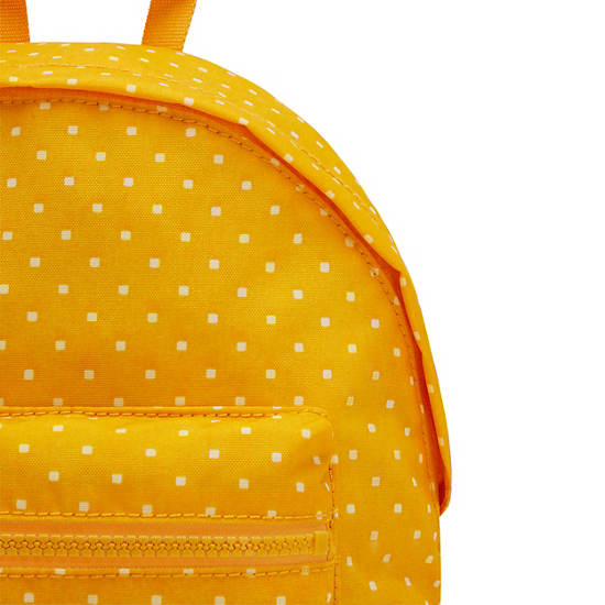 Kipling Reposa Printed Backpacks Soft Dot Yellow | AU 1607EB